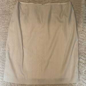 Alex Marie Cream and beige Striped Pencil Skirt